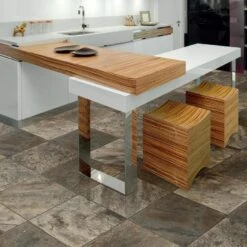 Congoleum ArmorCore UR Valley Path 12-ft W X Cut-to-Length River Silt Low-Gloss Finish