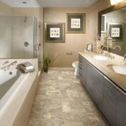 Congoleum ArmorCore Pro UR Terrace Paver 12-ft W Cut-to-Length Lighthouse Landing Stone Look Low-Gloss Finish Sheet Vinyl