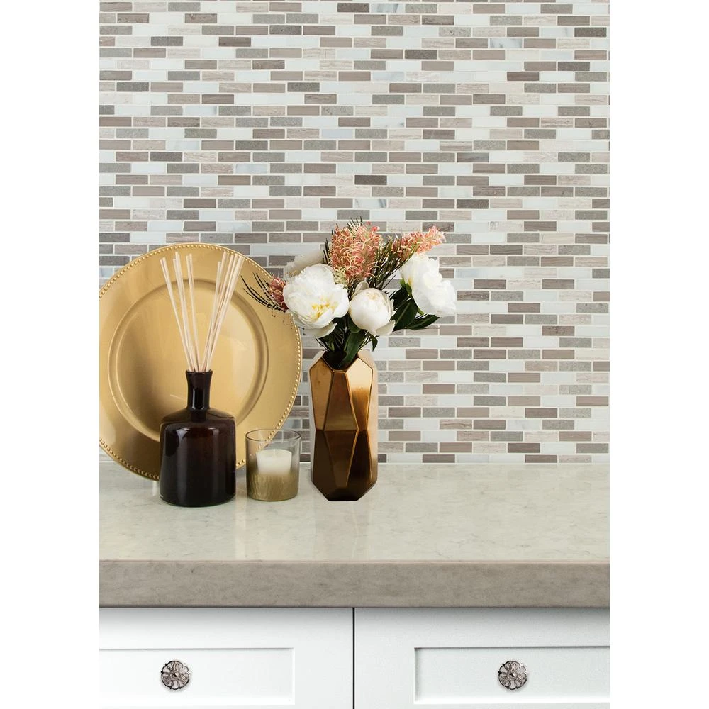 MSI Arctic Storm 12 In. X 12 In. X 10mm Honed Marble Mesh-Mounted Mosaic Floor And Wall Tile (1 Sq. Ft.) 5 MSI Arctic Storm 12 In. X 12 In. X 10mm Honed Marble Mesh-Mounted Mosaic Floor And Wall Tile (1 Sq. Ft.) - Image 3