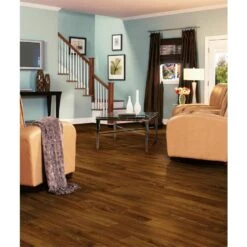 Armstrong Flooring Pickwick Landing I 12-ft W Cut-to-Length Bear Path Oak Dark Brown Wood Look Low-Gloss Finish Sheet Vinyl
