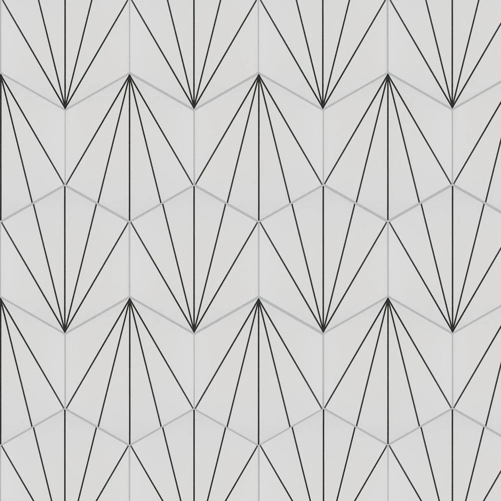 Merola Tile Aster Hex Blanco Encaustic 8-5/8 In. X 9-7/8 In. Porcelain Floor And Wall Tile (11.56 Sq. Ft. / Case) 9 Merola Tile Aster Hex Blanco Encaustic 8-5/8 In. X 9-7/8 In. Porcelain Floor And Wall Tile (11.56 Sq. Ft. / Case) - Image 7