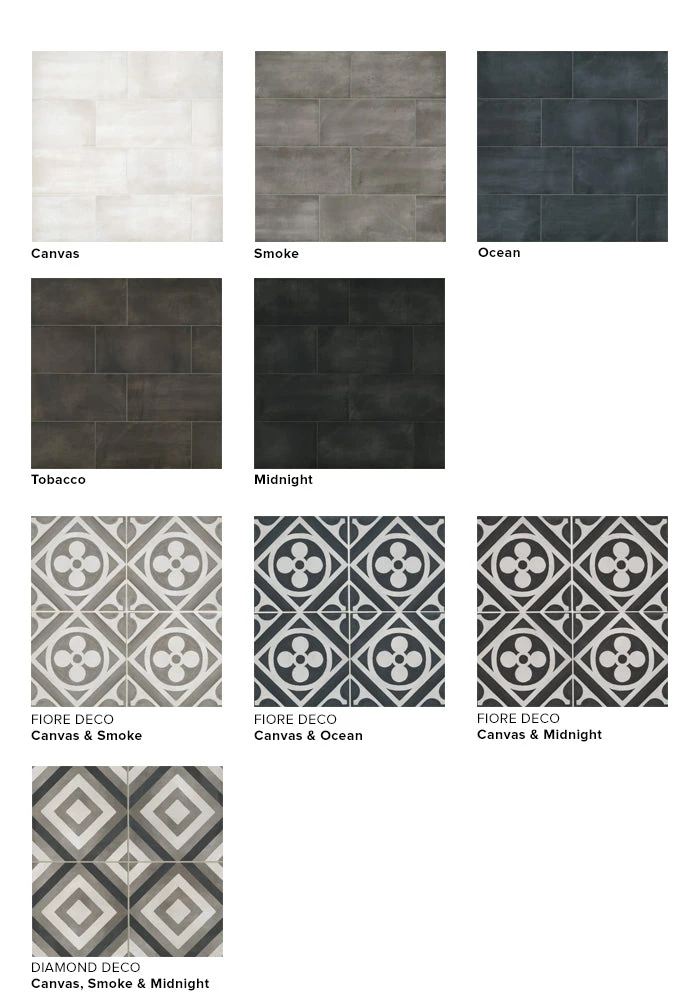 Chateau 12-in X 12-in Fiore Deco Tile In Canvas And Smoke (9.8 SqFt/Ctn) 6 Chateau 12-in X 12-in Fiore Deco Tile In Canvas And Smoke (9.8 SqFt/Ctn) - Image 4