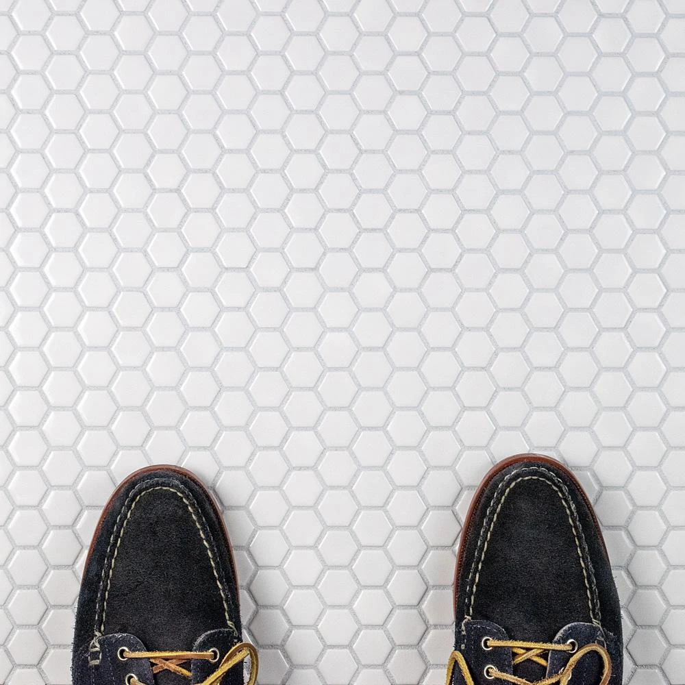 Merola Tile Metro Hex Glossy White 10-1/4 In. X 11-3/4 In. X 5 Mm Porcelain Mosaic Tile (8.56 Sq. Ft. / Case) 13 Merola Tile Metro Hex Glossy White 10-1/4 In. X 11-3/4 In. X 5 Mm Porcelain Mosaic Tile (8.56 Sq. Ft. / Case) - Image 11