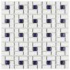 Merola Tile Spiral Blue And White 12-1/2 In. X 12-1/2 In. X 6 Mm Porcelain Mosaic Tile (11.07 Sq. Ft. / Case) -Discount Flooring Store 058a9746678b346e64e4c9517dddcc98 1800x1800