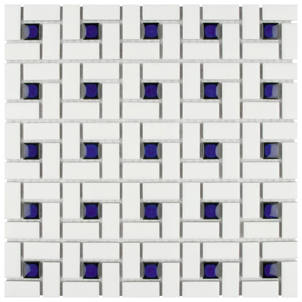 Merola Tile Spiral Blue And White 12-1/2 In. X 12-1/2 In. X 6 Mm Porcelain Mosaic Tile (11.07 Sq. Ft. / Case) 3 Merola Tile Spiral Blue And White 12-1/2 In. X 12-1/2 In. X 6 Mm Porcelain Mosaic Tile (11.07 Sq. Ft. / Case)
