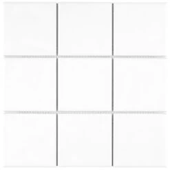 Merola Tile Twist Square White Ice 11-3/4 In. X 11-3/4 In. Ceramic Mosaic (9.79 Sq. Ft. /Case)