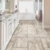 Congoleum Durastone Roman Elegance 10-piece 16-in X 16-in Groutable Light Greige Glue (Adhesive) Luxury Vinyl Tile