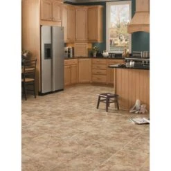 Congoleum Durastone Rapolano 10-piece 16-in X 16-in Groutable Desert Chimney Glue (Adhesive) Luxury Vinyl Tile