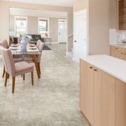 Congoleum ArmorCore Pro Santa Fe 12-ft W Cut-to-Length Light Breeze Stone Look Low-Gloss Finish Sheet Vinyl