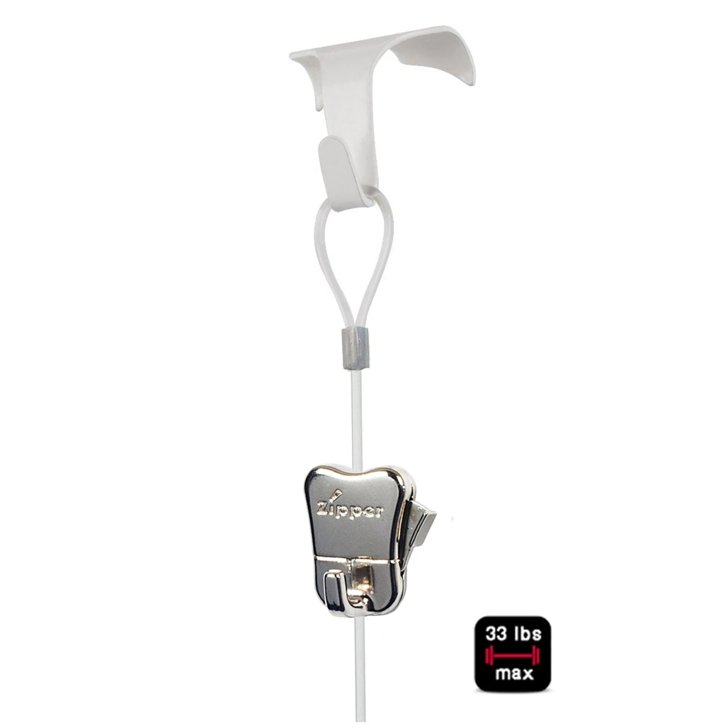 10 Pack SHADES Molding Hook Kit With Perlon Cord And Zipper (White, 59" Perlon Cord) 3 10 Pack SHADES Molding Hook Kit With Perlon Cord And Zipper (White, 59" Perlon Cord)