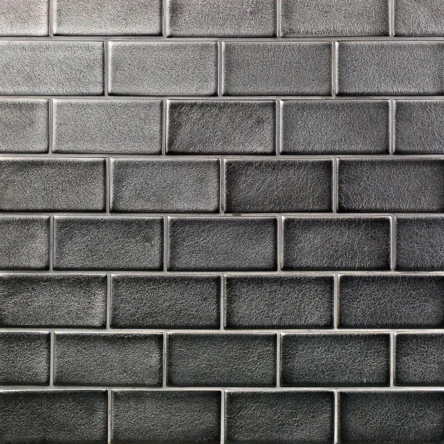 Divine Gunmetal 3 In. X 6 In. Polished Ceramic Subway Tile (32 Pieces, 4 Sq. Ft. / Case) 3 Divine Gunmetal 3 In. X 6 In. Polished Ceramic Subway Tile (32 Pieces, 4 Sq. Ft. / Case)