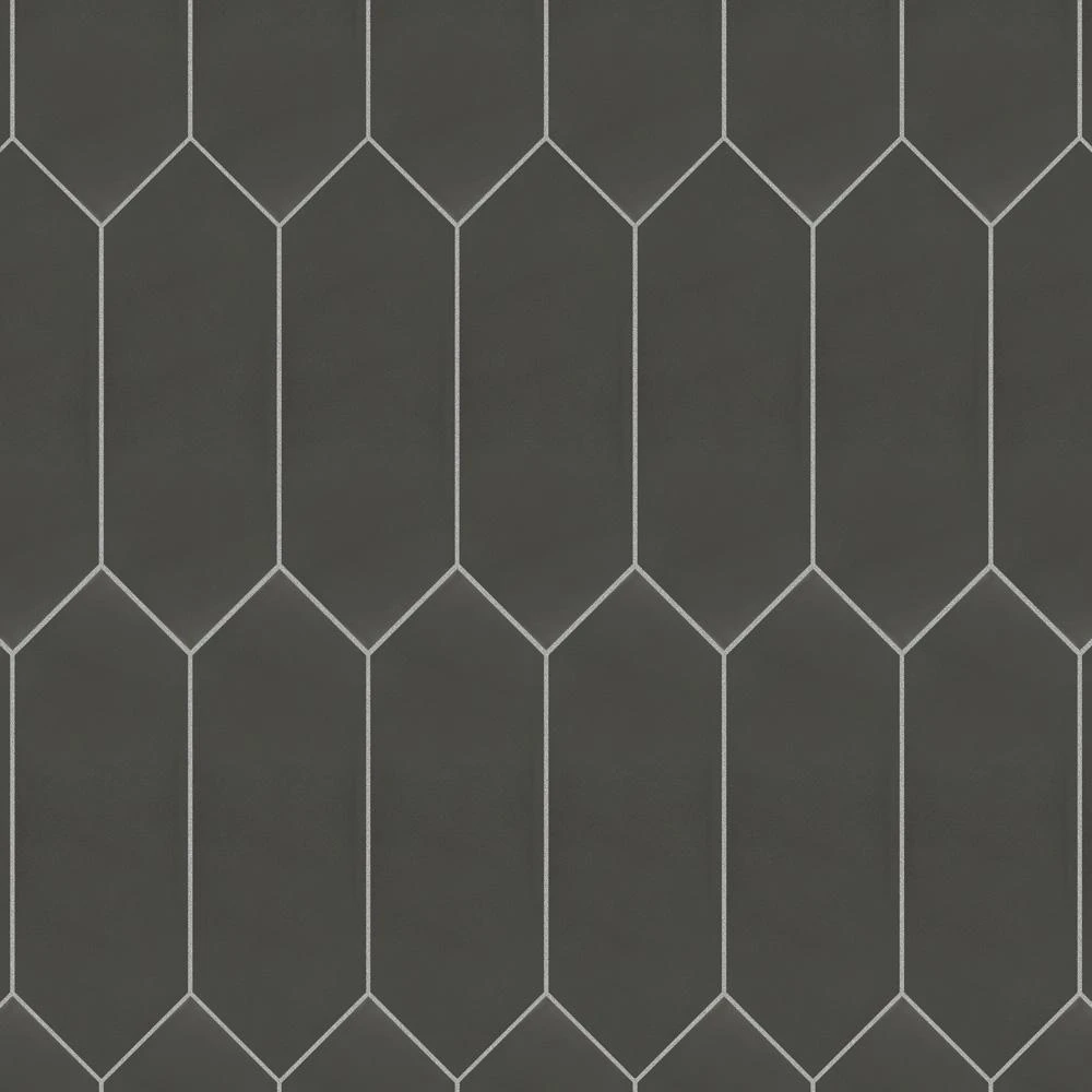 Merola Tile Kite Black 4 In. X 11-3/4 In. Porcelain Floor And Wall Subway Tile (11.81 Sq. Ft. / Case) 7 Merola Tile Kite Black 4 In. X 11-3/4 In. Porcelain Floor And Wall Subway Tile (11.81 Sq. Ft. / Case) - Image 5