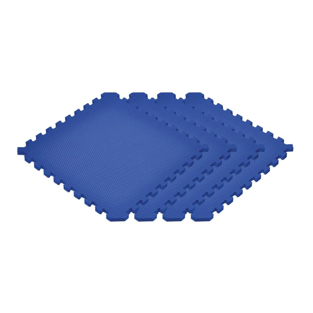 Norsk Blue 24 In. X 24 In. X 0.79 In. Foam Interlocking Reversible Mat (4-Pack) 3 Norsk Blue 24 In. X 24 In. X 0.79 In. Foam Interlocking Reversible Mat (4-Pack)