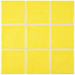 Merola Tile Twist Square Yellow Lemon 11-3/4 In. X 11-3/4 In. Ceramic Mosaic (9.79 Sq. Ft. /Case) -Discount Flooring Store 12dabfd2a557f50a14575c4931035b3b 1800x1800