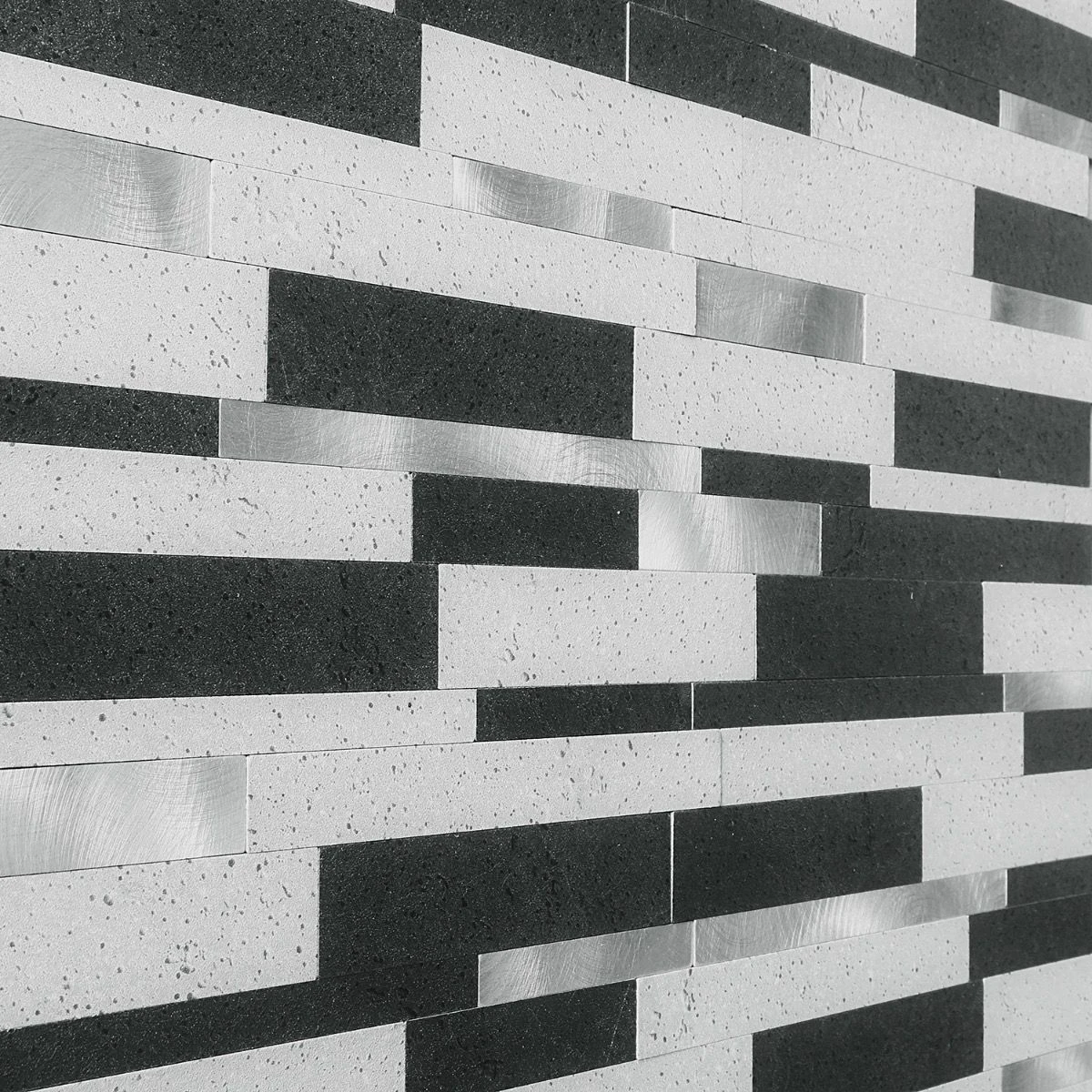 Bond Tile Easy Luxe Metalway Gray 11.81 In. X 11.81 In. SPC Peel And Stick Tile (0.96 Sq. Ft. / Sheet) 5 Bond Tile Easy Luxe Metalway Gray 11.81 In. X 11.81 In. SPC Peel And Stick Tile (0.96 Sq. Ft. / Sheet) - Image 3