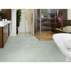 Shaw 8-Piece 12-in X 24-in Siltstone Interlocking Vinyl Tile -Discount Flooring Store 190402057099 09244037 1800x1800