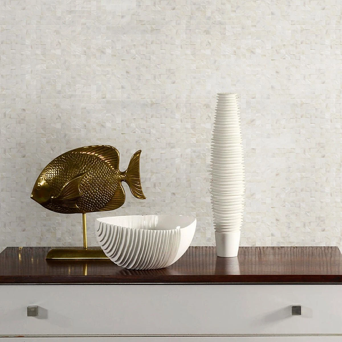 Bond Tile Easy Luxe Mother Of Pearl Square 11.81 In. X 11.81 In. Peel And Stick Tile (0.96 Sq. Ft. / Sheet) 4 Bond Tile Easy Luxe Mother Of Pearl Square 11.81 In. X 11.81 In. Peel And Stick Tile (0.96 Sq. Ft. / Sheet) - Image 2