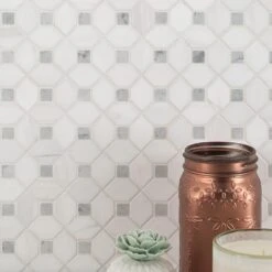 MSI Bianco Dolomite Dotty 12.31 In. X 12.36 In. X 10 Mm Polished Marble Mesh-Mounted Mosaic Tile (10.6 Sq. Ft. / Case) -Discount Flooring Store 1d87f2c5ddcf09ff9d9e6478e7fa2524 1800x1800