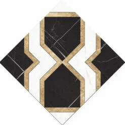 Follure Home Decor 10 Pcs/Set Ceramic Tile Stickers Self Adhesive Tiles Art Diagonal 3D Floor Stick