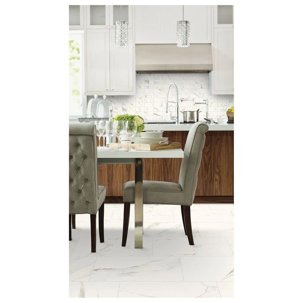 Marazzi Developed By Nature Calacatta 3 In. X 6 In. Glazed Ceramic Wall Tile (12 Sq. Ft. / Case) 4 Marazzi Developed By Nature Calacatta 3 In. X 6 In. Glazed Ceramic Wall Tile (12 Sq. Ft. / Case) - Image 2