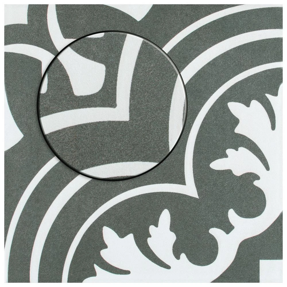 Merola Tile Twenties Classic Encaustic 7-3/4 In. X 7-3/4 In. Ceramic Floor And Wall Tile (11.11 Sq. Ft. / Case) 9 Merola Tile Twenties Classic Encaustic 7-3/4 In. X 7-3/4 In. Ceramic Floor And Wall Tile (11.11 Sq. Ft. / Case) - Image 7