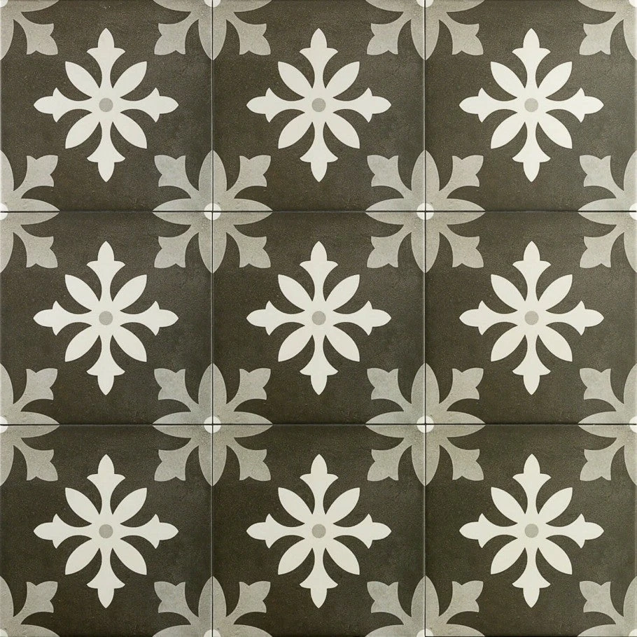 Picasso Nero 9x9 Glazed Porcelain Tile 3 Picasso Nero 9x9 Glazed Porcelain Tile