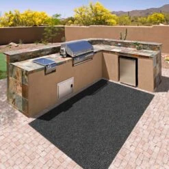 Heavy-Duty Ribbed Indoor/Outdoor Carpet With Rubber Marine Backing - Charcoal Black 6' X 10' - Several Sizes Available - Carpet Flooring For Patio, Porch, Deck, Boat, Basement Or Garage -Discount Flooring Store 339d74d4 e781 41d6 8291 7438be95fe64 1.35459d166ad0630e96a176d31d5716cb 1800x1800