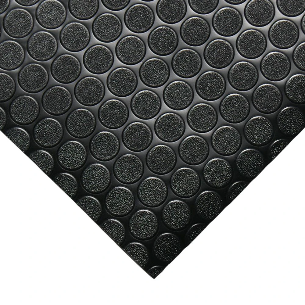 Rubber-Cal Coin Grip 4 Ft. X 6 Ft. Dark Grey Commercial Grade PVC Flooring 5 Rubber-Cal Coin Grip 4 Ft. X 6 Ft. Dark Grey Commercial Grade PVC Flooring - Image 3