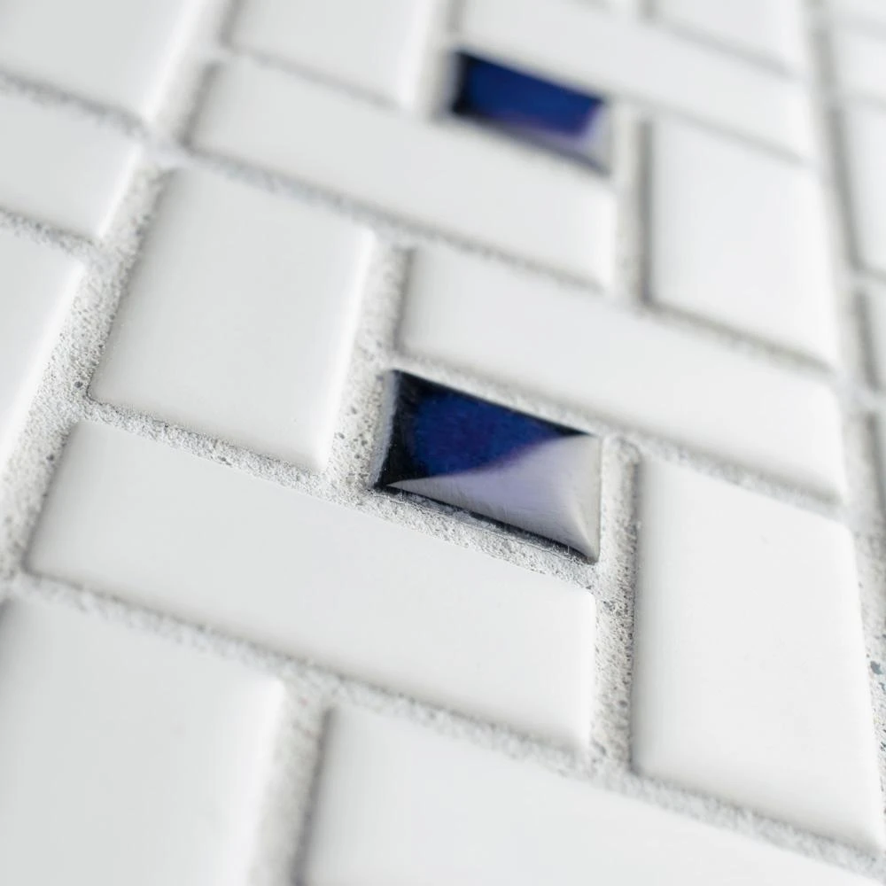 Merola Tile Spiral Blue And White 12-1/2 In. X 12-1/2 In. X 6 Mm Porcelain Mosaic Tile (11.07 Sq. Ft. / Case) 8 Merola Tile Spiral Blue And White 12-1/2 In. X 12-1/2 In. X 6 Mm Porcelain Mosaic Tile (11.07 Sq. Ft. / Case) - Image 6