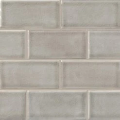 MSI Dove Gray Handcrafted 3 In. X 6 In. Glossy Ceramic Gray Subway Tile (1 Sq. Ft. / Case)