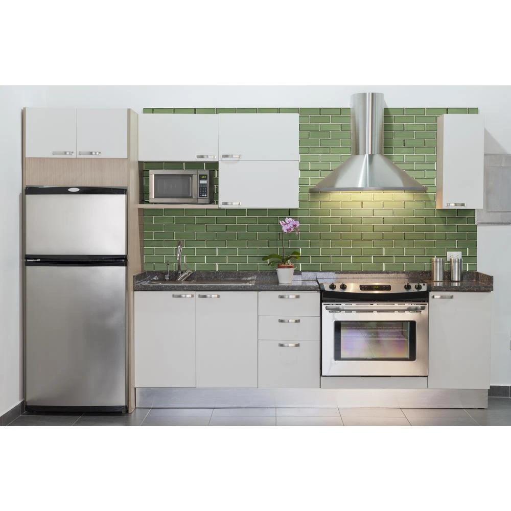 MSI Evergreen Textured Beveled Subway 11.73 In. X 11.73 In. X 8mm Glass Mesh-Mounted Mosaic Wall Tile (9.6 Sq. Ft. / Case) 4 MSI Evergreen Textured Beveled Subway 11.73 In. X 11.73 In. X 8mm Glass Mesh-Mounted Mosaic Wall Tile (9.6 Sq. Ft. / Case) - Image 2