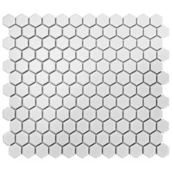 Merola Tile Metro Hex Matte White With Black Dot 10-1/4"x11-7/8" X 6mm Porcelain Mosaic Tile (8.65 Sq. Ft. / Case) -Discount Flooring Store 415771a900c7ef8ad027d4bb6160ca95 3f4b27d9 9f6f 4d9b 8a99 69f645708fc1 1800x1800
