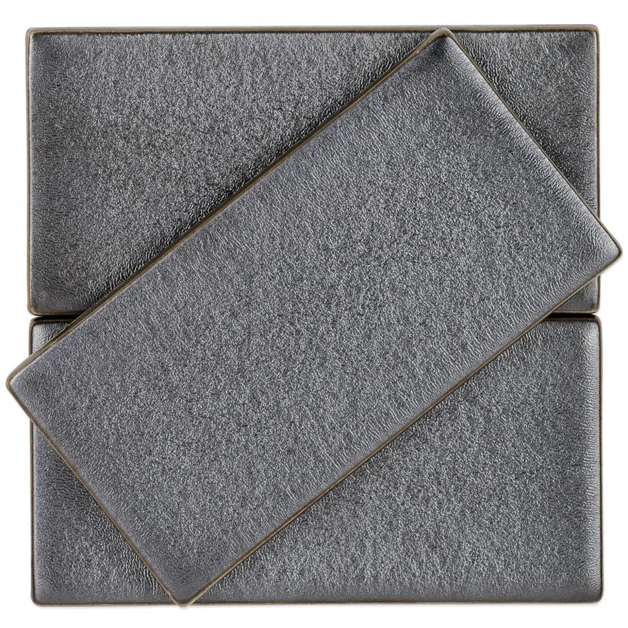 Divine Gunmetal 3 In. X 6 In. Polished Ceramic Subway Tile (32 Pieces, 4 Sq. Ft. / Case) 8 Divine Gunmetal 3 In. X 6 In. Polished Ceramic Subway Tile (32 Pieces, 4 Sq. Ft. / Case) - Image 6