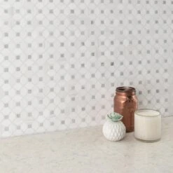 MSI Bianco Dolomite Dotty 12.31 In. X 12.36 In. X 10 Mm Polished Marble Mesh-Mounted Mosaic Tile (10.6 Sq. Ft. / Case) -Discount Flooring Store 472af6bec87563e60c356eb872015bb0 1800x1800