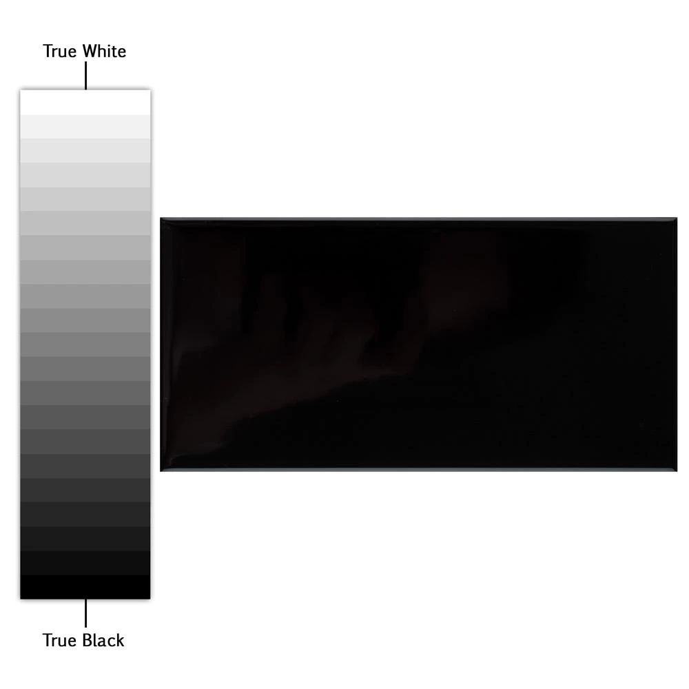 Merola Tile Crown Heights 3 In. X 6 In. Glossy Black Ceramic Wall Tile (6.03 Sq. Ft. /Case) 8 Merola Tile Crown Heights 3 In. X 6 In. Glossy Black Ceramic Wall Tile (6.03 Sq. Ft. /Case) - Image 6