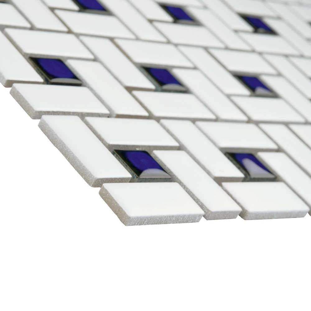 Merola Tile Spiral Blue And White 12-1/2 In. X 12-1/2 In. X 6 Mm Porcelain Mosaic Tile (11.07 Sq. Ft. / Case) 5 Merola Tile Spiral Blue And White 12-1/2 In. X 12-1/2 In. X 6 Mm Porcelain Mosaic Tile (11.07 Sq. Ft. / Case) - Image 3