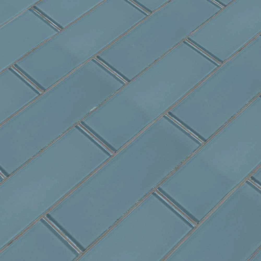 MSI Harbor 3 In. X 9 In. X 8mm Glossy Glass Gray Subway Tile (3.8 Sq. Ft. / Case) 7 MSI Harbor 3 In. X 9 In. X 8mm Glossy Glass Gray Subway Tile (3.8 Sq. Ft. / Case) - Image 5