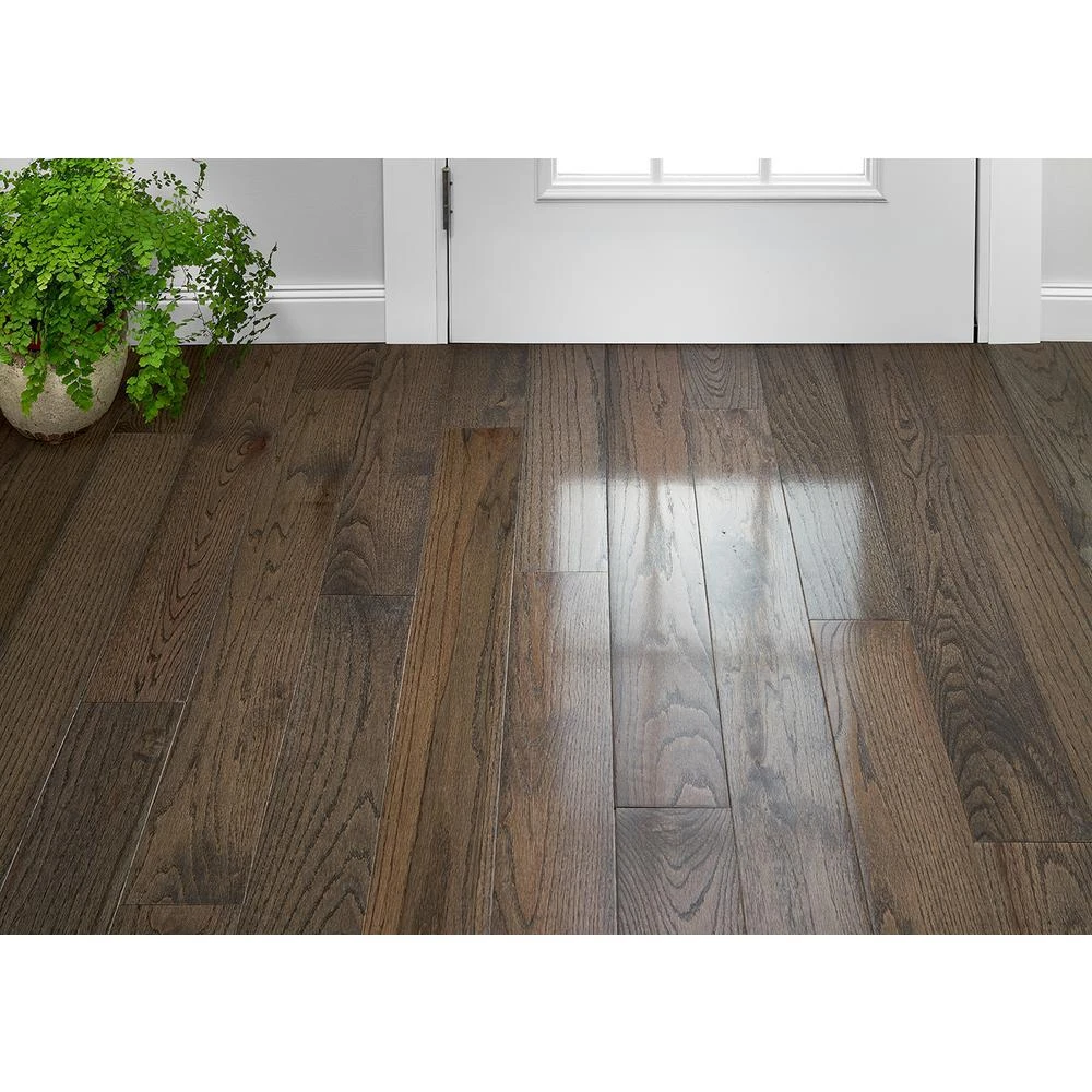 Bruce Plano Low Gloss Gray 3/4 In. Thick X 4 In. Wide X Varying Length Solid Hardwood Flooring (18.5 Sq. Ft./case) 4 Bruce Plano Low Gloss Gray 3/4 In. Thick X 4 In. Wide X Varying Length Solid Hardwood Flooring (18.5 Sq. Ft./case) - Image 2