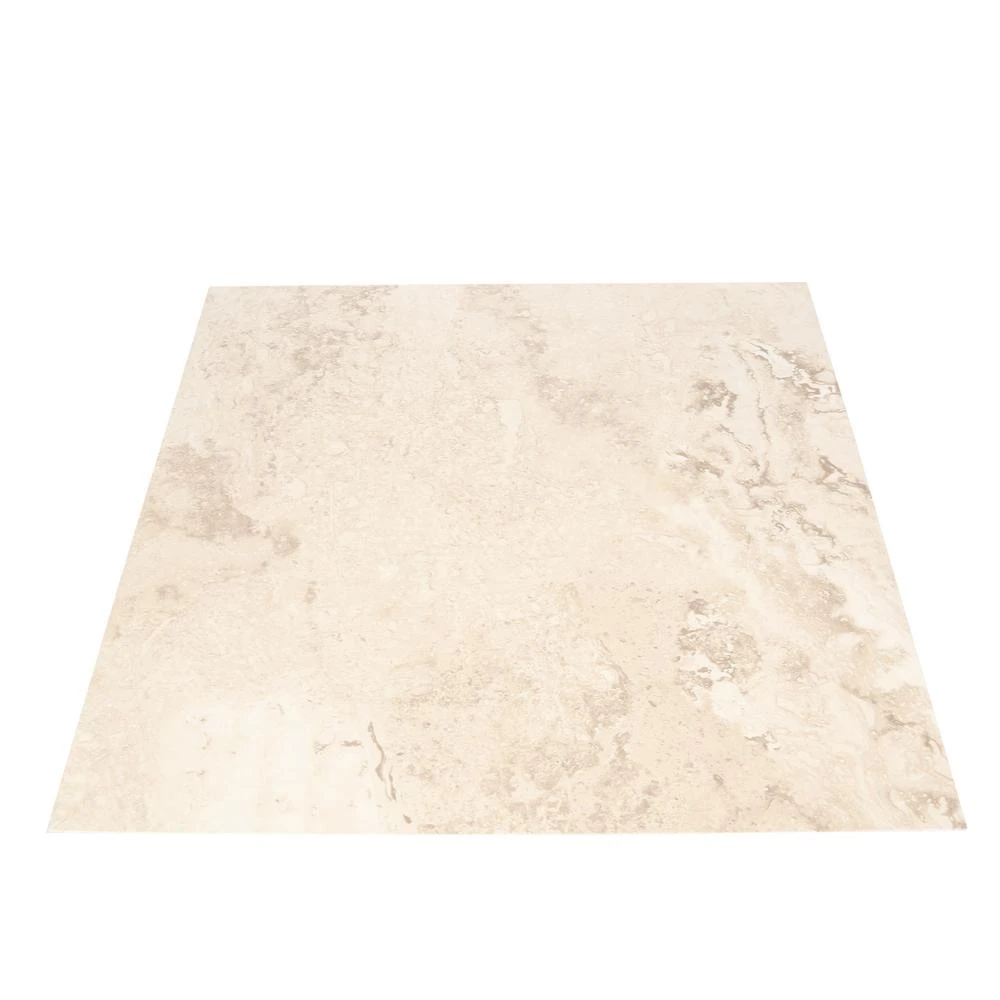 TrafficMASTER Groutable 18 In. X 18 In. Light Travertine Peel And Stick Vinyl Tile (36 Sq. Ft. / Case) 6 TrafficMASTER Groutable 18 In. X 18 In. Light Travertine Peel And Stick Vinyl Tile (36 Sq. Ft. / Case) - Image 4