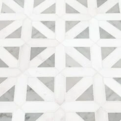 MSI Geometrica 12 In. X 12 In. X 10mm Bianco Dolomite Polished Marble Mesh-Mounted Mosaic Tile (10 Sq. Ft. / Case) -Discount Flooring Store 5cfa0f5a64abfef9f9e9ddddded3e021 1800x1800
