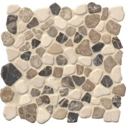 MSI Mix Marble Pebbles 11.42 In. X 11.42 In. X 10mm Textured Marble Mesh-Mounted Mosaic Tile (9.1 Sq. Ft. / Case) -Discount Flooring Store 632369533cb34103a1a2ac09022359bb 7f02a8a4 40e0 4a51 bd75 c36293e28e85 1800x1800
