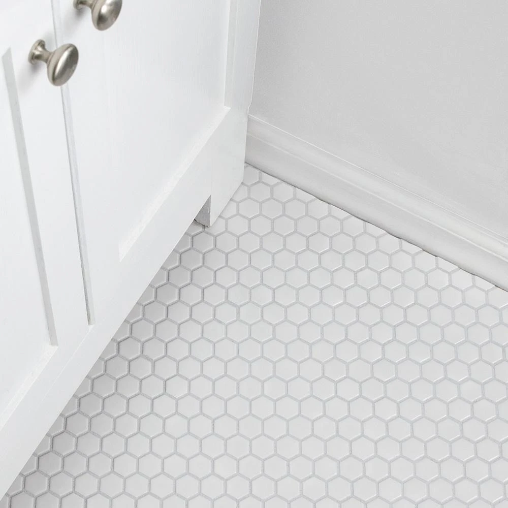 Merola Tile Metro Hex Glossy White 10-1/4 In. X 11-3/4 In. X 5 Mm Porcelain Mosaic Tile (8.56 Sq. Ft. / Case) 17 Merola Tile Metro Hex Glossy White 10-1/4 In. X 11-3/4 In. X 5 Mm Porcelain Mosaic Tile (8.56 Sq. Ft. / Case) - Image 15