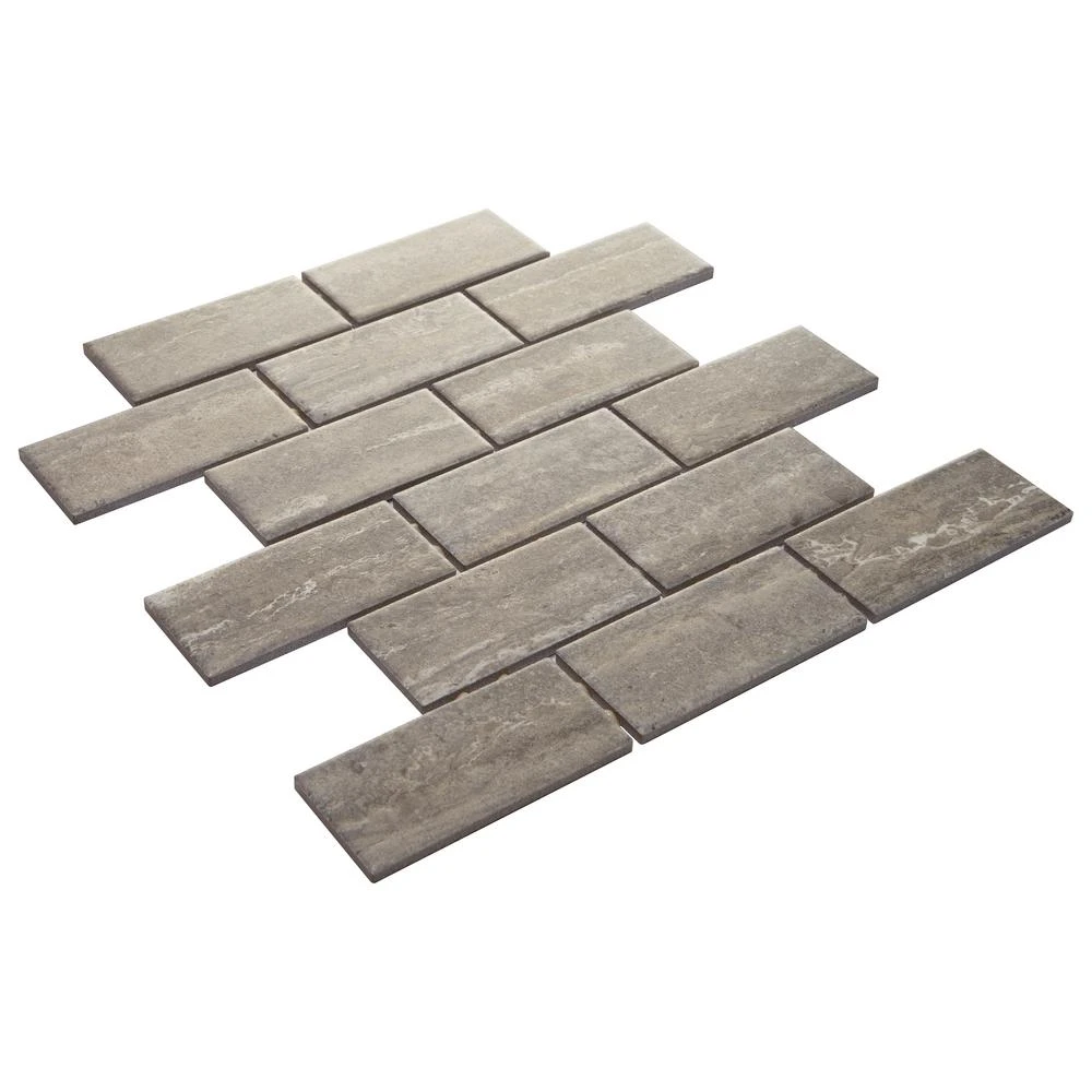 Daltile Stonehollow Smoky Taupe 12 In. X 12 In. X 6.35mm Ceramic Brick Joint Mosaic Floor And Wall Tile (0.83 Sq. Ft. / Piece) 5 Daltile Stonehollow Smoky Taupe 12 In. X 12 In. X 6.35mm Ceramic Brick Joint Mosaic Floor And Wall Tile (0.83 Sq. Ft. / Piece) - Image 3