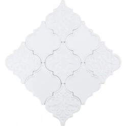 Bond Tile Roma White 6.25 In. X 7.25 In. Ceramic Arabesque Wall Tile (30 Pieces 4.84 Sq. Ft. / Box) -Discount Flooring Store 6bd019b9 a991 4d7c a167 58dbe87e550f.9454e25d8e29b9bdb21f715e9f4ce4b5 1800x1800
