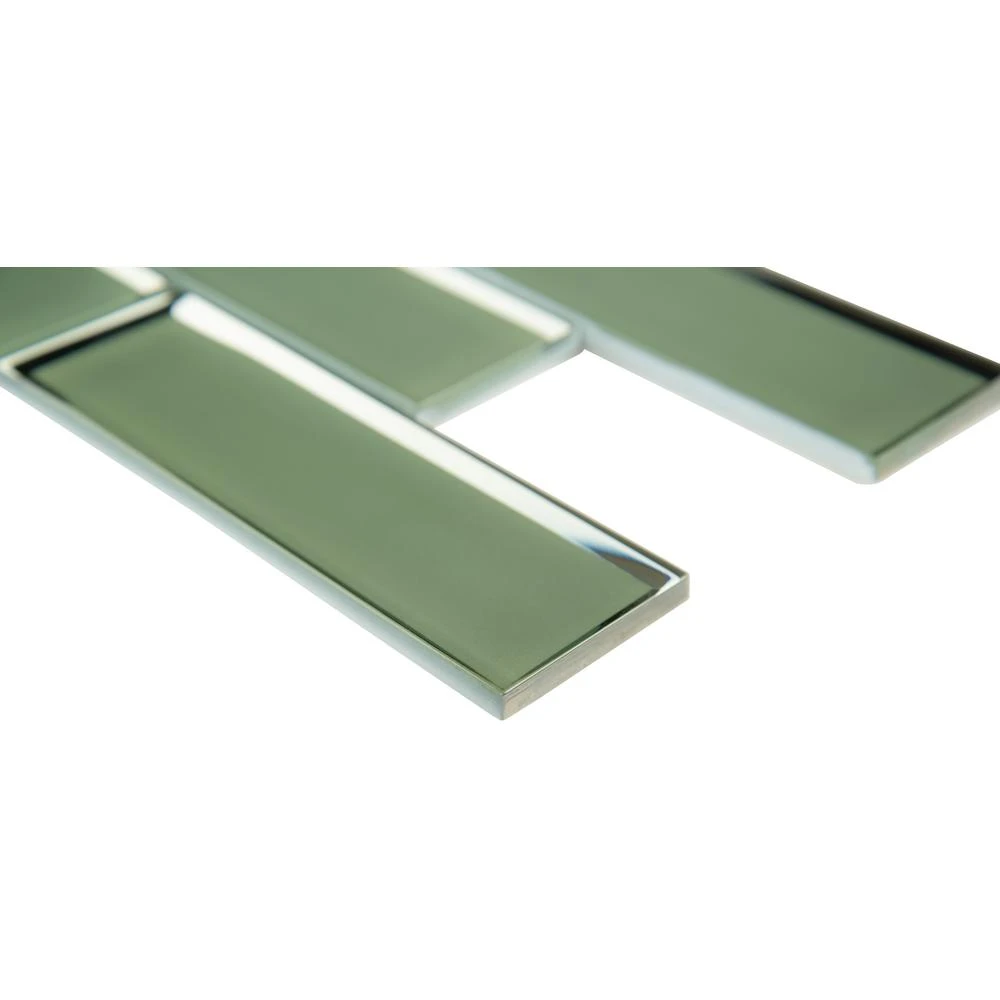 MSI Evergreen Textured Beveled Subway 11.73 In. X 11.73 In. X 8mm Glass Mesh-Mounted Mosaic Wall Tile (9.6 Sq. Ft. / Case) 7 MSI Evergreen Textured Beveled Subway 11.73 In. X 11.73 In. X 8mm Glass Mesh-Mounted Mosaic Wall Tile (9.6 Sq. Ft. / Case) - Image 5