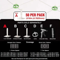Miracle Sealants LEV3/16FS Levolution Tile Spacer And Level System Flat Style Part A 3/16" 50 Units 8 Miracle Sealants LEV3/16FS Levolution Tile Spacer And Level System Flat Style Part A 3/16" 50 Units -Discount Flooring Store 7186b75c 9c91 4410 9148 691ad59cfb26 1.c252d14b3b2a6080ad30abccb16f9547 1800x1800