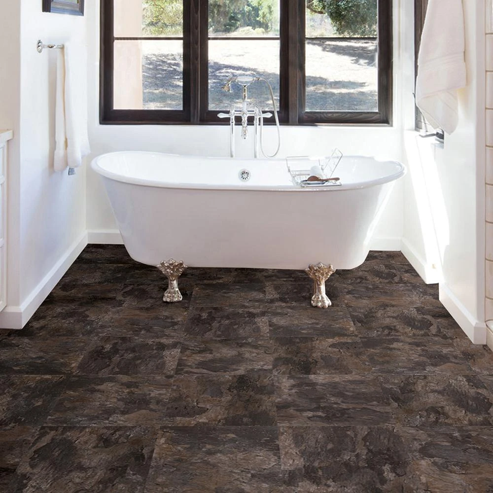 FloorPops Brownstone 12 In. W X 12 In. L Peel And Stick Floor Vinyl Tiles (20 Tiles, 20 Sq. Ft. Case) 4 FloorPops Brownstone 12 In. W X 12 In. L Peel And Stick Floor Vinyl Tiles (20 Tiles, 20 Sq. Ft. Case) - Image 2