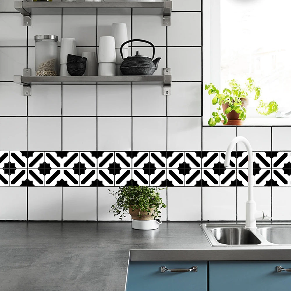 10Pcs Peel And Stick Backsplash Tile 3D Wall Tile Sticker Wallpaper Stickers For Kitchen Bathroom Backsplash Moroccan Style 15x15cm/20x20cm 10 10Pcs Peel And Stick Backsplash Tile 3D Wall Tile Sticker Wallpaper Stickers For Kitchen Bathroom Backsplash Moroccan Style 15x15cm/20x20cm - Image 8