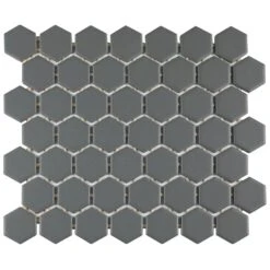 Daltile Restore Matte Black Hexagon 10 In. X 12 In. X 6.35 Mm Glazed Ceramic Mosaic Tile (0.81 Sq. Ft./piece) -Discount Flooring Store 738ff5ac2e18772367cb42a42da74b00 1800x1800