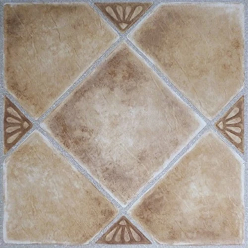 Roman Palace Collection 20 Pack Of 12" X 12" Self Adhesive High Gloss (No Wax) Finish 1.2mm Thick Vinyl Tiles - Beige 3 Roman Palace Collection 20 Pack Of 12" X 12" Self Adhesive High Gloss (No Wax) Finish 1.2mm Thick Vinyl Tiles - Beige